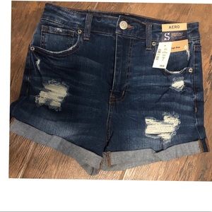 Aeropostale high rise jean shorts